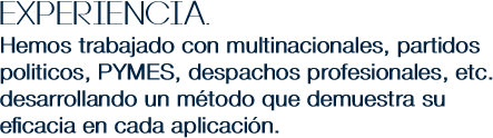Experiencia.